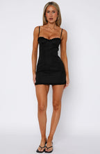 Ride The Wild Mini Dress Black