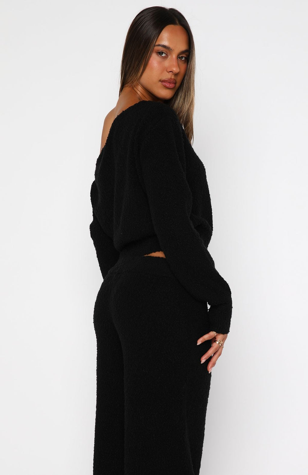 Please Be Mine Knit Sweater Black