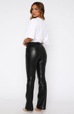 Good Luck Guaranteed PU Pants Black