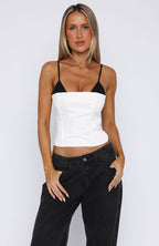 Girl About Town Bustier White/Black