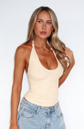 Topic Of Conversation Halter Top Honey