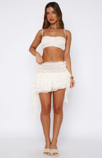 Sunset Stories Mini Skirt White