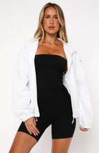 Don't Look Now Zip Front Sweater Grey Marle