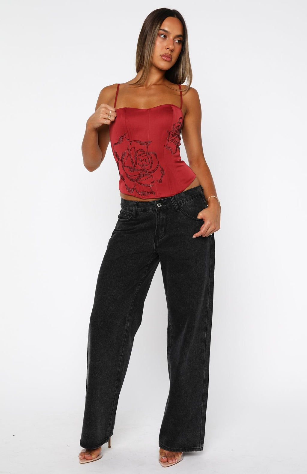 Miss You Always Bustier Ruby Red