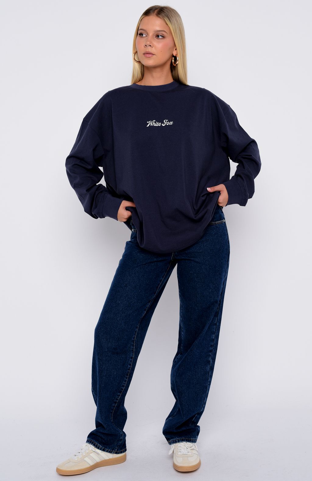 The Good Life Back Long Sleeve Tee Navy