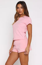 Lucky Thirteen Elsa Relaxed Baby Tee Candy Pink