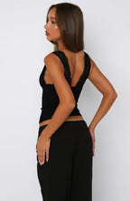 Far Apart Cami Top Black