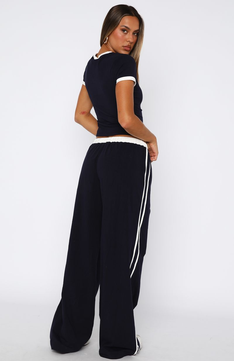 Trying Too Hard Track Pants Dark Navy