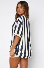 Let's Just Leave Oversized Jersey Navy