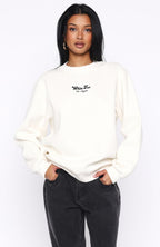 Through Thick And Thin Oversized Sweater Cream