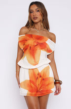 Mystified Off Shoulder Mini Dress Marigold Twist