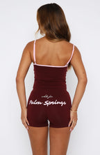 Palm Springs Edition Bike Shorts Burgundy