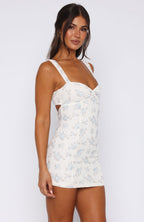 More Than Enough Mini Dress Sky Ditsy