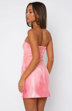 Make Up My Mind Sequin Mini Dress Blossom Petal