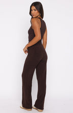 Act Natural Knit Pants Chocolate
