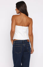 Admired By All Strapless Bustier White