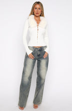 All Bundled Up Knit Cardigan Snow White