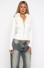 All Bundled Up Knit Cardigan Snow White