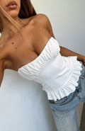 All For You Strapless Top Off White