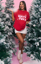 All I Want For Christmas Oversized Tee Red