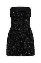 All In Strapless Sequin Mini Dress Black