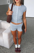 Almost Love Knit Shorts Grey
