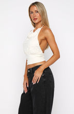 Always Thinking Halter Top Cream