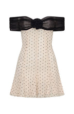 Bliss Mode Mini Dress Cream/Black Polka Dot