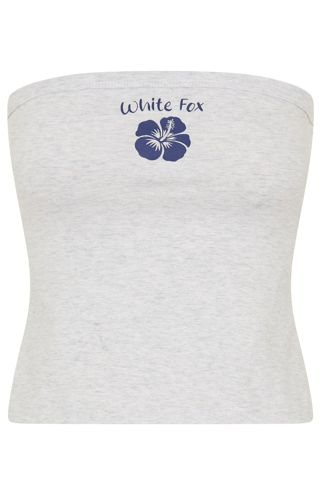 Buy Your Own Flowers Strapless Top Grey Marle