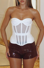 Call Me Your Baby Strapless Bustier White