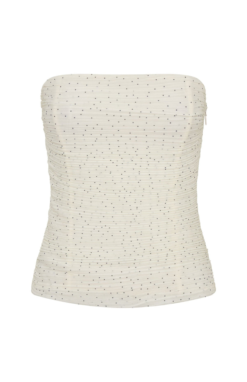 Camp Crush Strapless Bustier Cream/Black Polka Dot