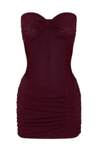 Can't Compare Embellished Mini Dress Burgundy