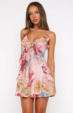 Can't Resist You Mini Dress Dusty Blush Floral