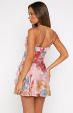 Can't Resist You Mini Dress Dusty Blush Floral