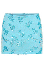Capri Cove Beaded Mini Skirt Baby Blue