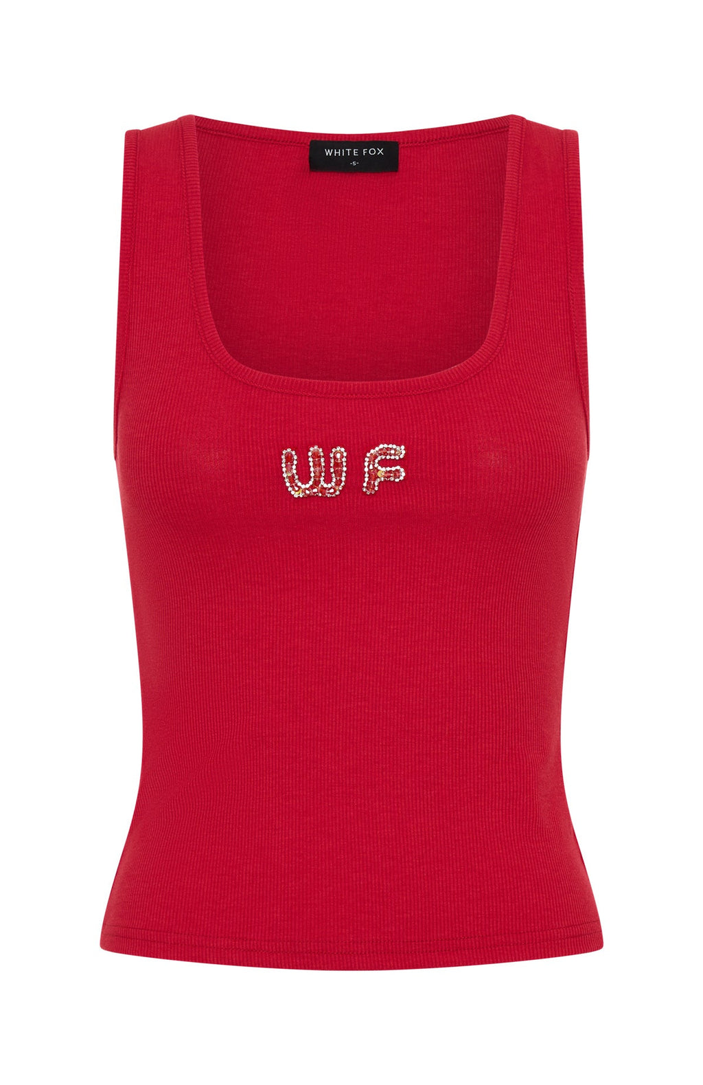 Catch Me Later Rib Tank Red