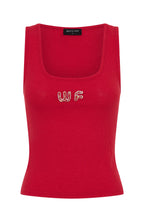 Catch Me Later Rib Tank Red