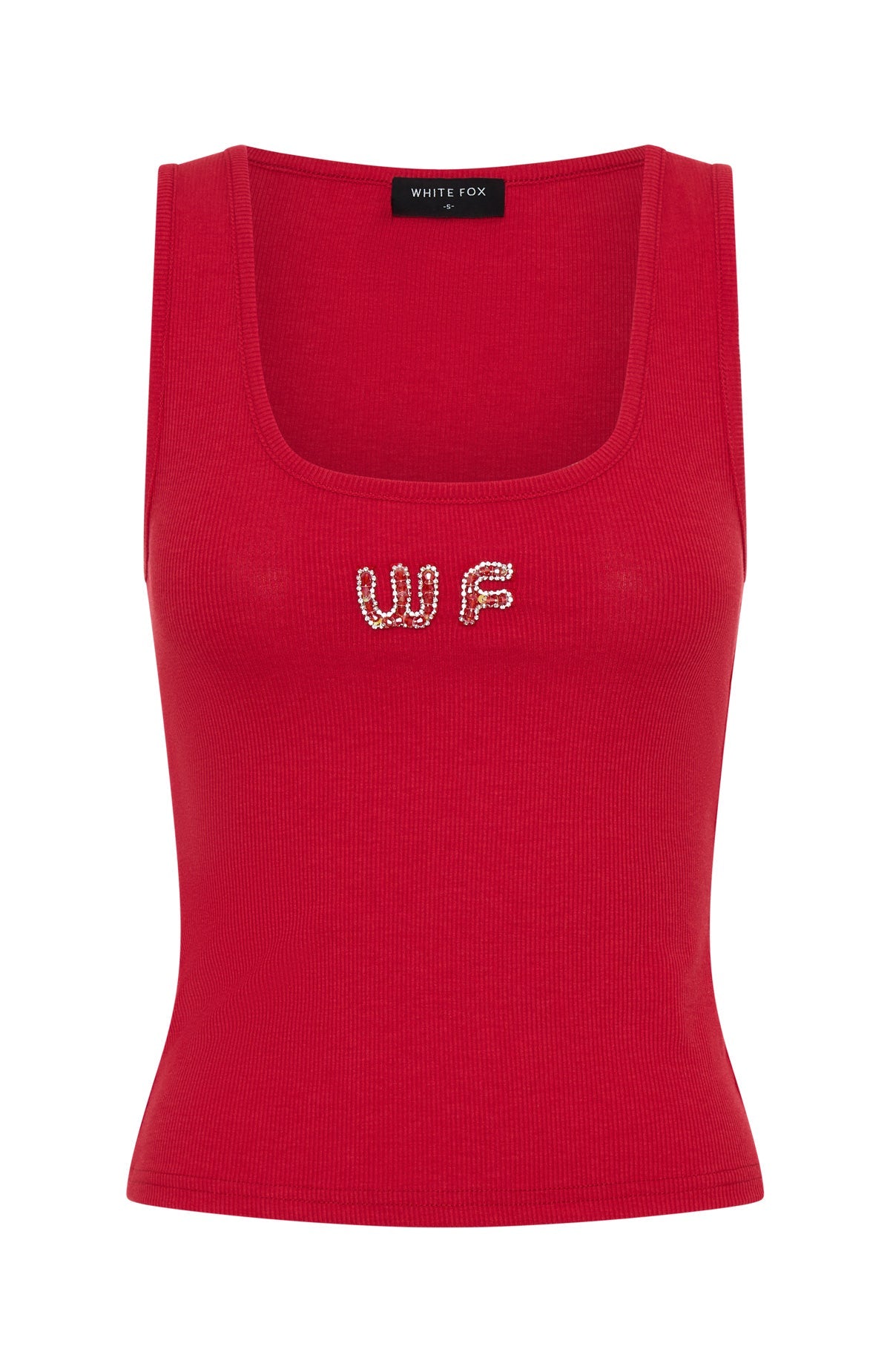 Catch Me Later Rib Tank Red