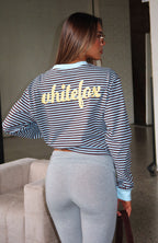 Catch The Drift Long Sleeve Tee Blue/Choc Stripe