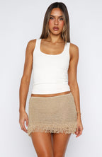 Cha Cha Knit Mini Skirt Gold