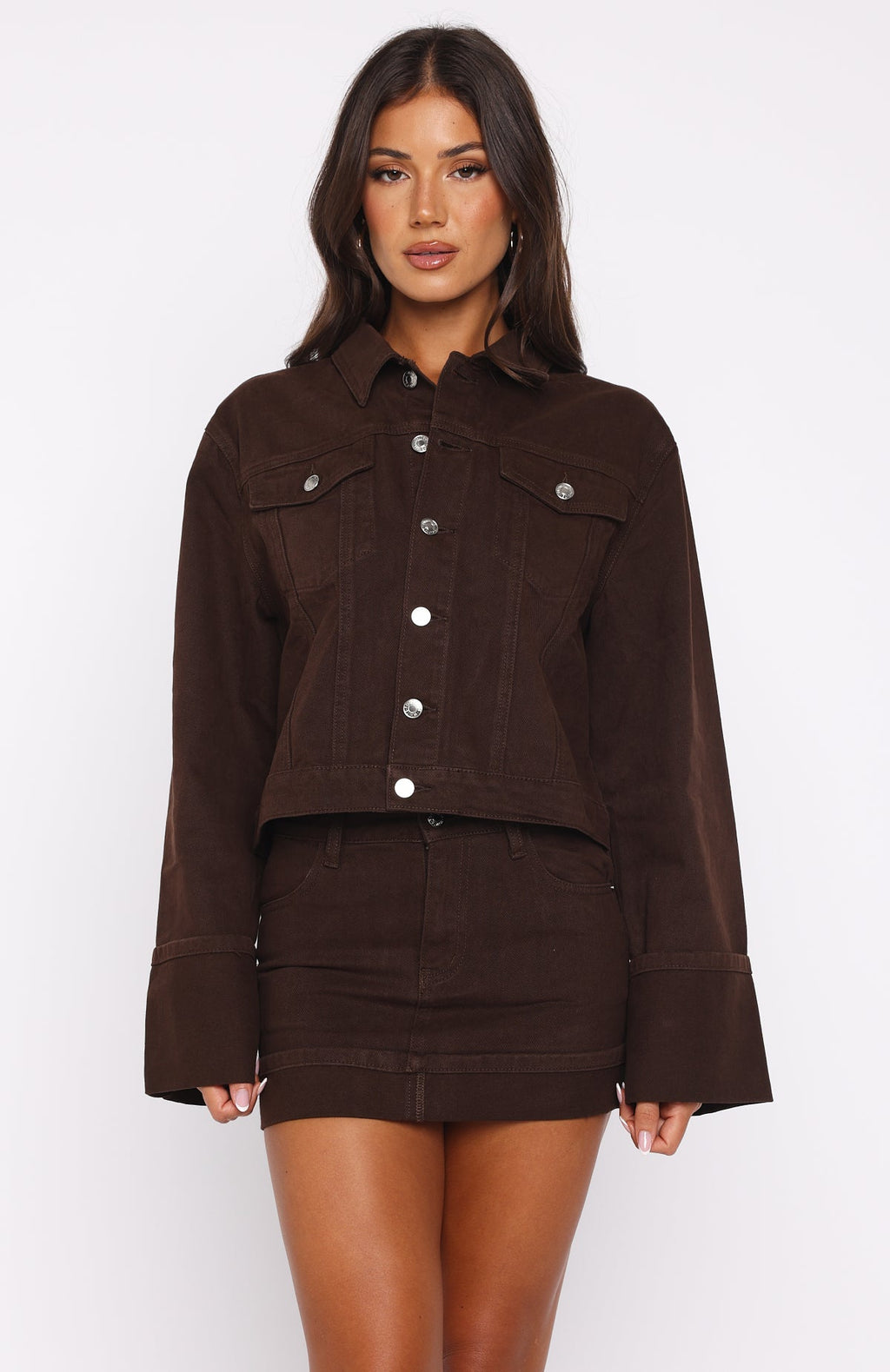 Charlotte Denim Jacket Chocolate Wash