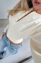 Cindy Cinched Knit Top Butter