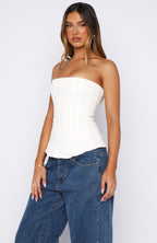 City Heat Strapless Bustier White