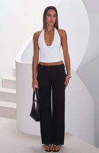 Claim You As Mine Pants Black Pinstripe