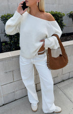 Clarissa Low Rise Wide Leg Jeans Off White