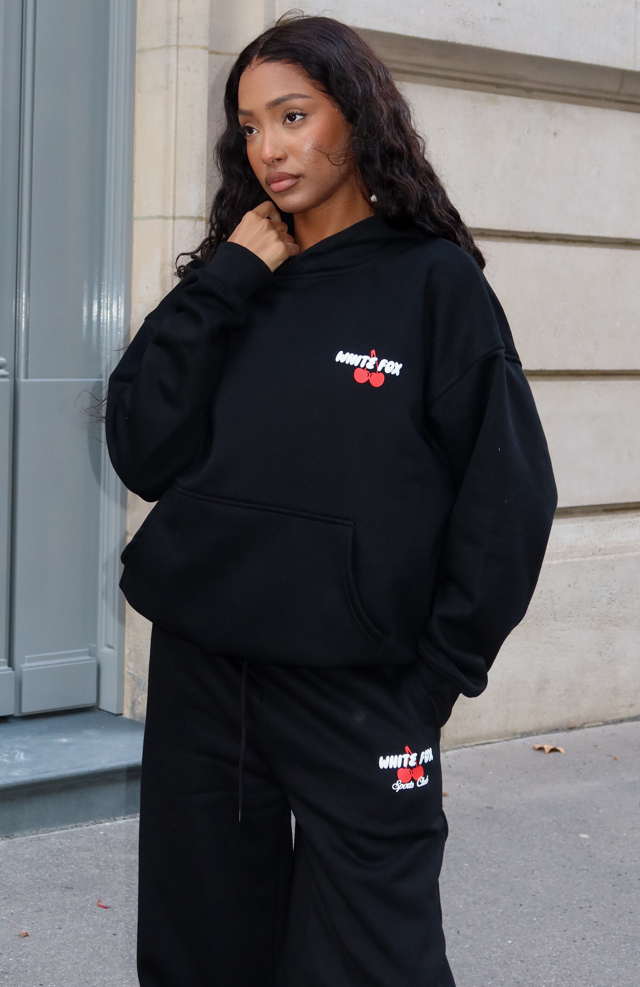 Club 14 Cassie Boxy Hoodie Black