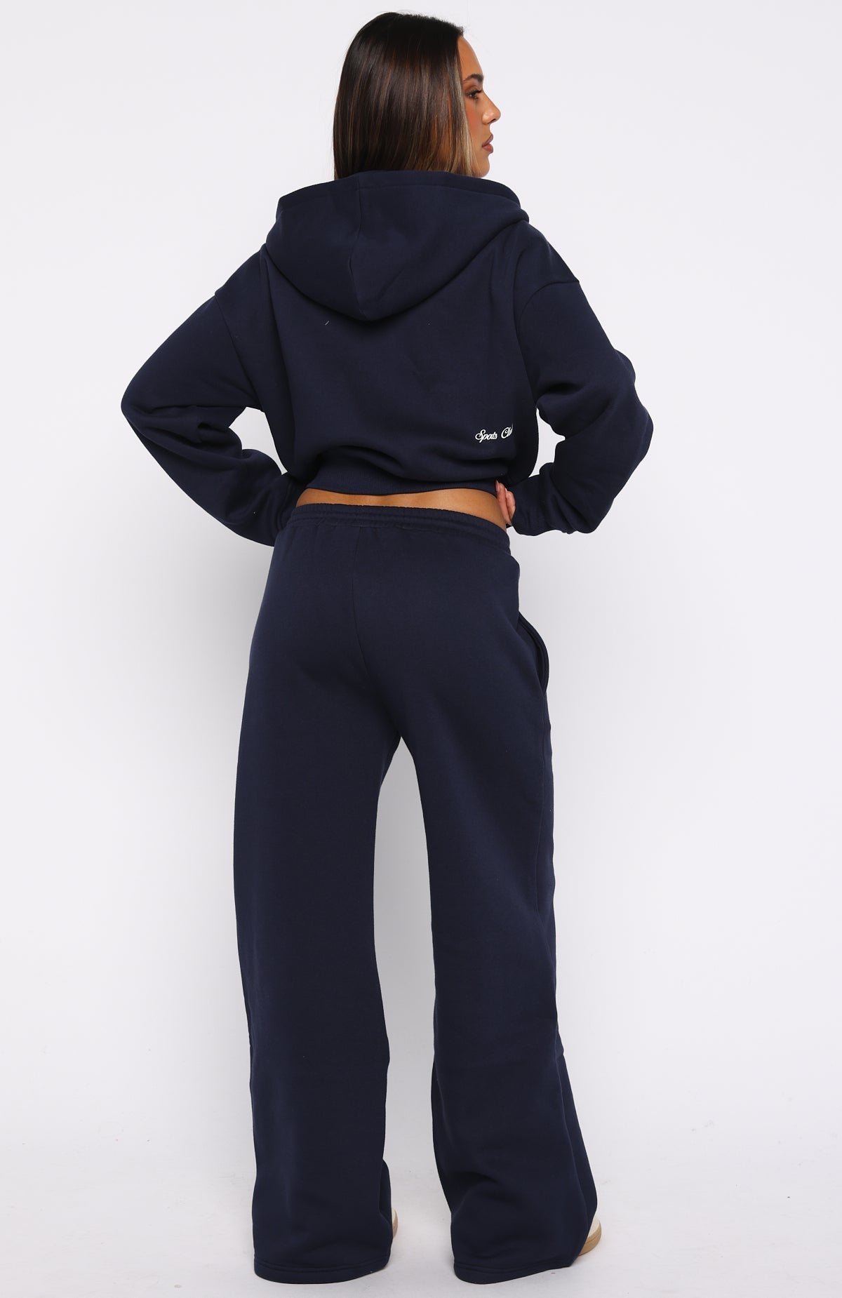 Club 14 Allie Wide Leg Sweatpants Navy