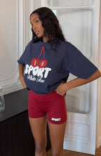 Club 14 Peyton Bike Shorts Burgundy