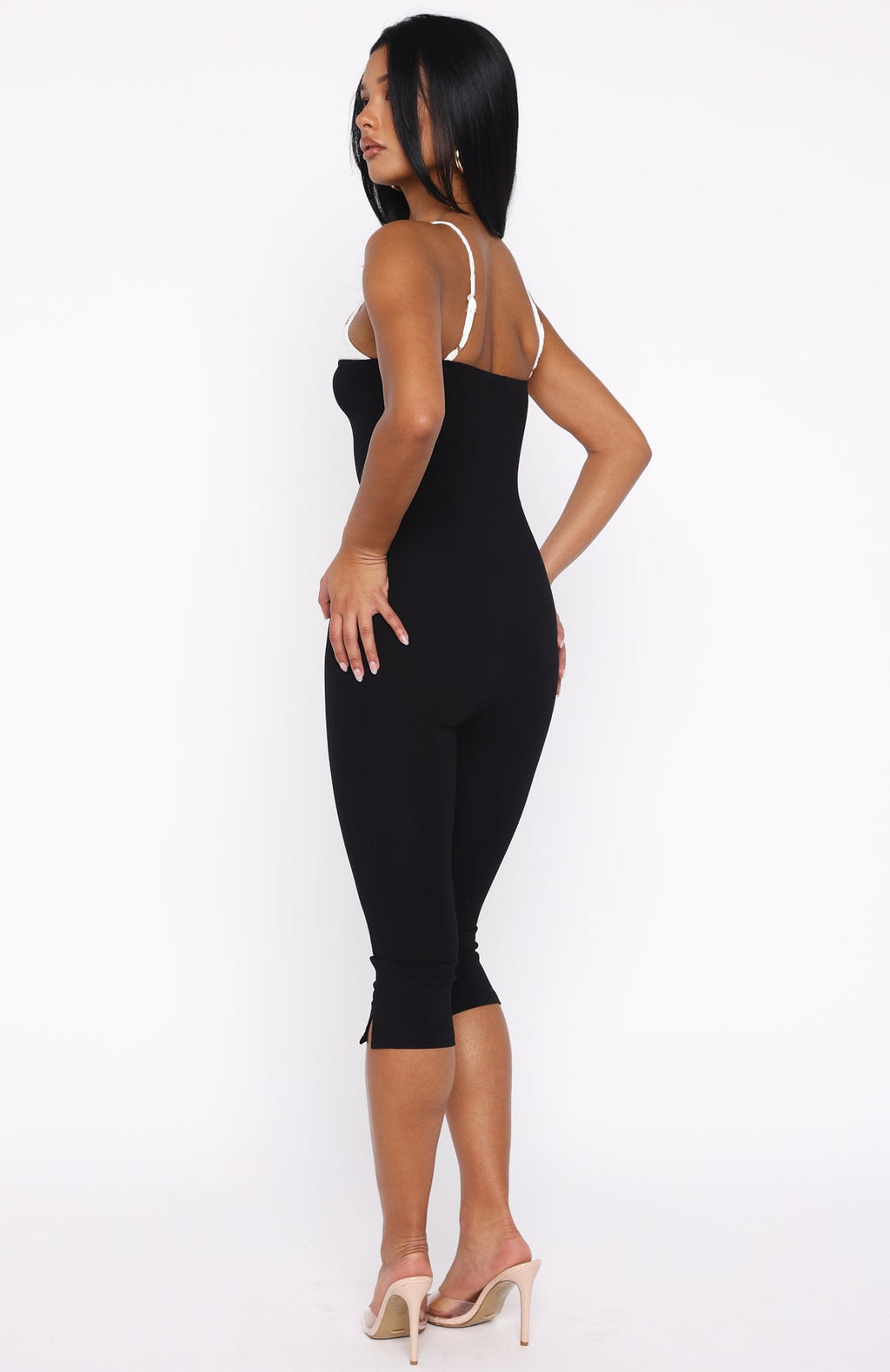 Come Back For Me Capri Jumpsuit Black
