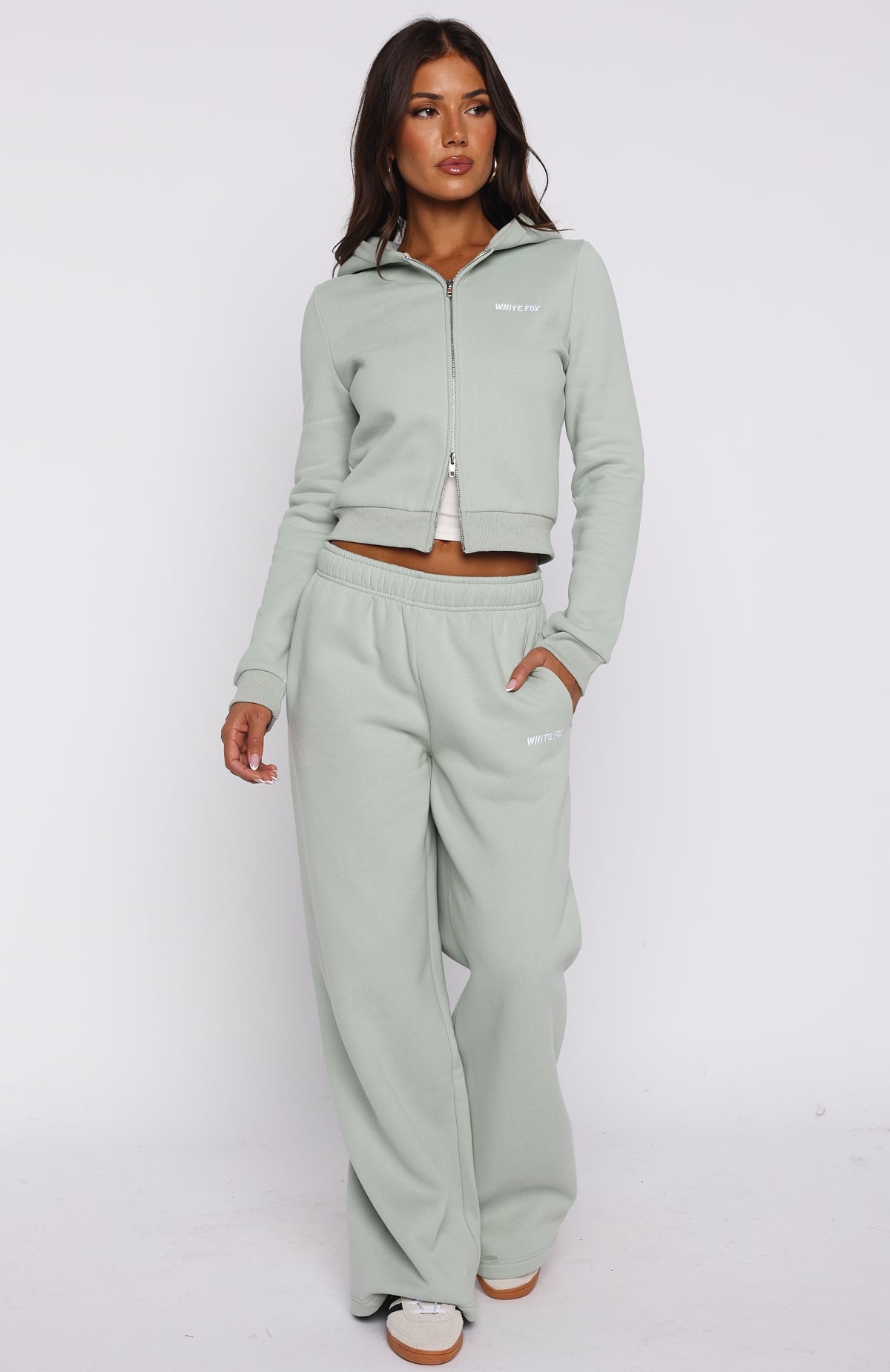 Comfy And Cute Wide Leg Sweatpants Seafoam